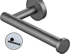 Image of Stainless Steel Toilet Paper Holder Matte Black Toilet Roll Holder Wall Mounted