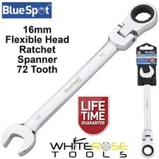 Image of BlueSpot Ratchet Spanner Combination Flexible Head Chrome Vanadium 16mm 72 Tooth