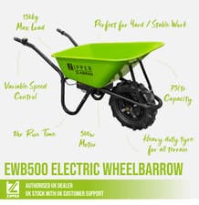 Image of Zipper Electric Wheel Barrow EWB500 Equestrian Horse Yard Stable Hay Muck out