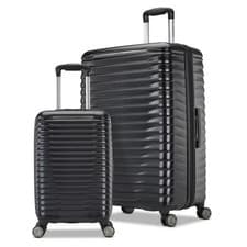 Image of Samsonite Element 2 Piece Hardside Luggage Set in Black - LIMITED OFFER