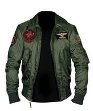 Image of Men’s Top Gun Maverick Tom Cruise Flight Bomber Pilot Jet Biker Style Jacket