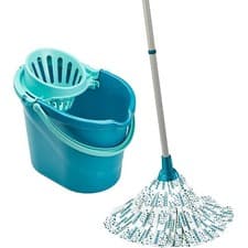 Image of Leifheit Classic 12L Mop and Bucket Set With Viscose Absorbent Mop Head - 56792