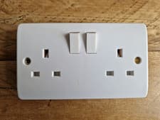 Image of 13A 2 Gang switched socket double poll