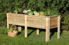 Image of Large Garden Vegetable Veg Trough Wooden Timber Raised Bed Planter for Veg Herbs