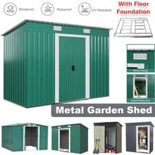 Image of Metal Garden Shed 6 X 4, 8 X 4, 8 X 6, 10 X 8 Garden Storage WITH FREE BASE New