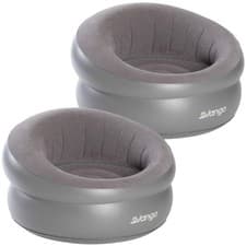 Image of 2x VANGO INFLATABLE CHAIR SOFT AIR BLOW UP DONUT SEAT PORTABLE CAMPING OUTDOOR