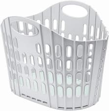 Image of Addis Fold Flat Easy Store Laundry Basket Hamper, Grey 38 Litre