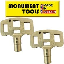 Image of Monument Radiator Bleed Plumbing Key - Balance, Drain Off & Lockshield Valves