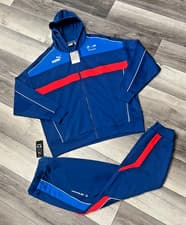 Image of Puma BMW Motorsports Men's 2 Piece Tracksuit Blue Red Zip-up Hoodie 2XL Pants XL
