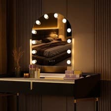 Image of Hollywood Style Arch Vanity Makeup Mirror 40x50cm Large Dressing Table Mirror