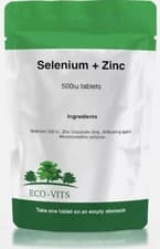 Image of Selenium + Zinc 500IU Tablets – Immune Support & Antioxidant Defense - ECOVITS