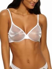 Image of Gossard Glossies Bra Sheer Moulded Plunge Seamless Non Padded Sexy Bras Lingerie