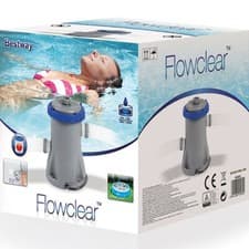 Image of 800gal BESTWAY FLOWCLEAR FILTER PUMP SWIMMING POOL UP TO 18ft WITH 32mm FITTINGS