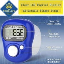 Image of Digital Electronic Tally Counter - Dhikr / Tasbeeh- Tasbi - Finger Strap UK