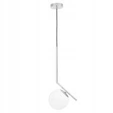 Image of Modern Pendant Ceiling Light Chrome White Ball E27 D15 - New