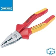 Image of DRAPER EXPERT ERGO PLUS 200MM FULLY INSULATED VDE COMBINATION PLIERS, 50243