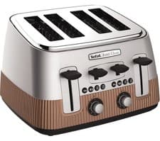 Image of Tefal TT780F40 4 Slice Toaster with Defrost & Reheat Functions 1700w Copper