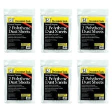 Image of 151 General Purpose 2 Polythene Dust Sheets 3.6m x 2.7m - Pack Of 6