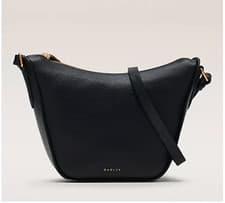 Image of Radley Oak Street Small Ziptop Grained Leather Crossbody Bag Black New