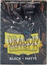 Image of DRAGON SHIELD MATTE JAPANESE SIZE - BLACK (60 CT. IN BOX)