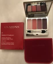 Image of CLARINS 4-COLOUR EYESHADOW PALETTE 07 LOVELY ROSE -6.9g - Free 1st Class Post -