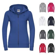 Image of Russell Authentic Womens Zipped Hoodies Ladies Zip Up Hooded Sweatshirt Jacket