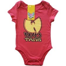 Image of Wu Tang Clan Kids Baby Grows-Wu Tang Clan Logo-Official-Rock Band Baby Bodysuits