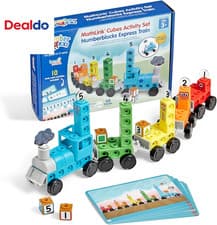 Image of Numberblocks Express Train Mathlink Cubes Activity Set, Preschool Learning Activ