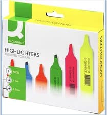 Image of Q-Connect KF01909 Pack of 6 Highlighter Pens - Assorted Colours