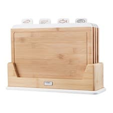 Image of Cooks Professional Index Chopping Board Set | 4-Piece Bamboo | Durable and Easy