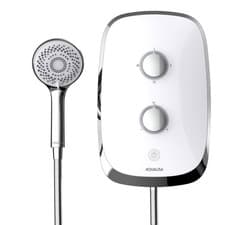 Image of Aqualisa eMotion 8.5kW Electric Shower & Handset Midnight White Chrome MOWC85
