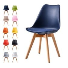 Image of Set of 1/2/4 Dining Chairs Designer Chairs Wooden Home Office Commercial EVA