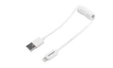 Image of StarTech.com 1ft. Coiled Lightning to USB Cable - Apple MFi Certified for iPhone