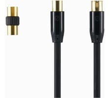 Image of SANDSTROM AV Black Series S2AER114X Aerial Cable & Adapter - 2 m