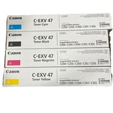 Image of Genuin Canon C-EXV 47 4 Colours Toners Multipack  - Yellow Black Magenta Cyan 