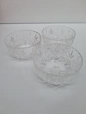Image of 3 Waterford Crystal Lismore Bowls Diameter 10.5 cm Height 5.5 cm