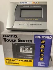 Image of CASIO TOUCH SCREEN FULL AUTO CALENDAR ALARM CLOCK WITH BACK ILLUMINATION