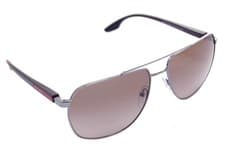 Image of PRADA SPORT 55VS 5AV1X1  62mm Men Large Square Metal Sunglasses GUNMETAL BROWN