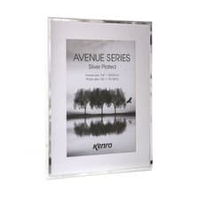 Image of Kenro Silver Plated Avenue Picture Frame Various Sizes Portrait Landscape Frame