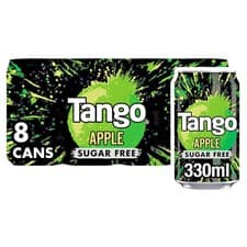 Image of Tango Apple Sugar Free 330ml ( Pack of 8 )_(NEXT DAY DELIVERY)