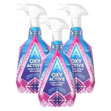 Image of New Astonish Oxy Active Fabric Stain Remover Sprays Tough on Stains 3x750ml