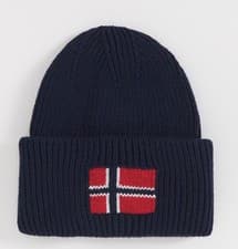 Image of Napapijri Men's F-Evei Beanie, Blu Marine - One Size - BNWT (RRP £50)