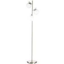 Image of Modern 3-Light Tree Floor Lamp with Lampshade Living Room Bedroom Standing Lamp