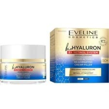 Image of Eveline Bio Hyaluron 3 x Retinol Lifting Rejuvenating Face Cream-Filler 50+ 50ml
