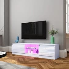 Image of Modern Tv Stand Cabinet 160cm With Led Lights