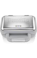 Image of Breville VST072 DuraCeramic Non-Stick Waffle Maker Grey & Stainless Steel