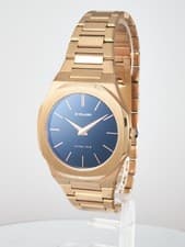 Image of D1 Milano Rose Gold Watch 41.5mm Ultra Thin Slim D1-A-UTB03 New Boxed