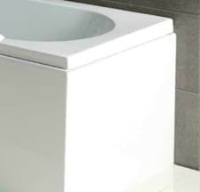 Image of NEW L/P shaped Shower bath END panel 700mm x 520mm White acrylic