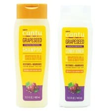 Image of Cantu Grapeseed Strengthening Conditioner & Shampoo 400ml  Twin Pack