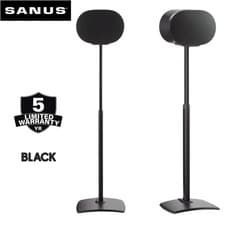 Image of Sanus Adjustable Speaker Stands for Sonos Era 300 Pair Floor Stands Black